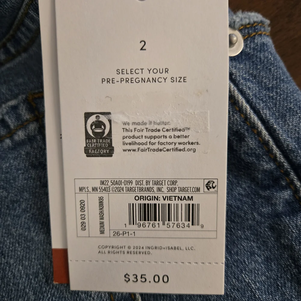 Ingrid & Isabel [Bundle Of 2] Sz 2 Maternity Crossover Panel Jean Leggings/pants